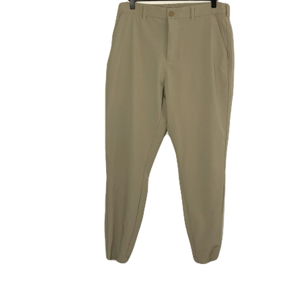 Mizzen+Main Men’s 34W Khaki Tan Chinos Cinched Ankle Casual Sporty Pants